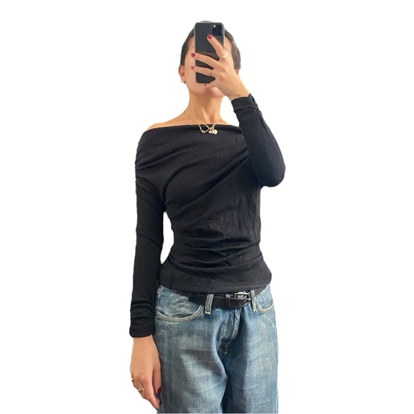 Zara Knit Off-the-Shoulder Top (M) - Picture 4 of 6